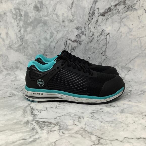 Timberland PRO Size 6.5 Black/Blue Drivetrain Work Sneaker Composite Toe P1-47 - Picture 3 of 10